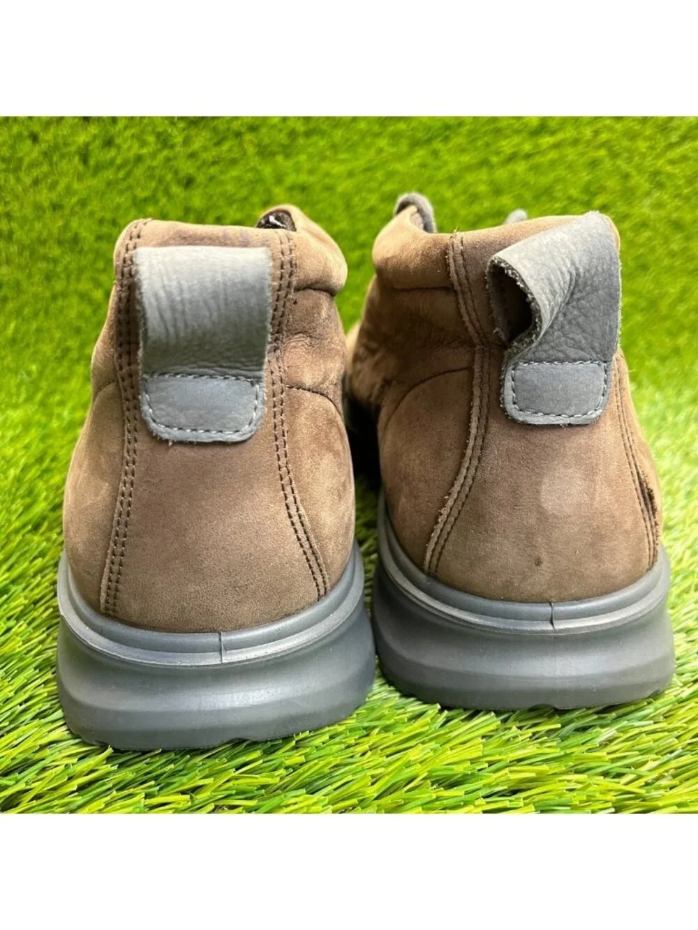Ecco CS20 Hybrid Mens Size 8-8.5 Brown Classic Plain Toe Leather Chukka Boots
